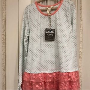 Matilda Jane nwt polka dot shirt girls size 8